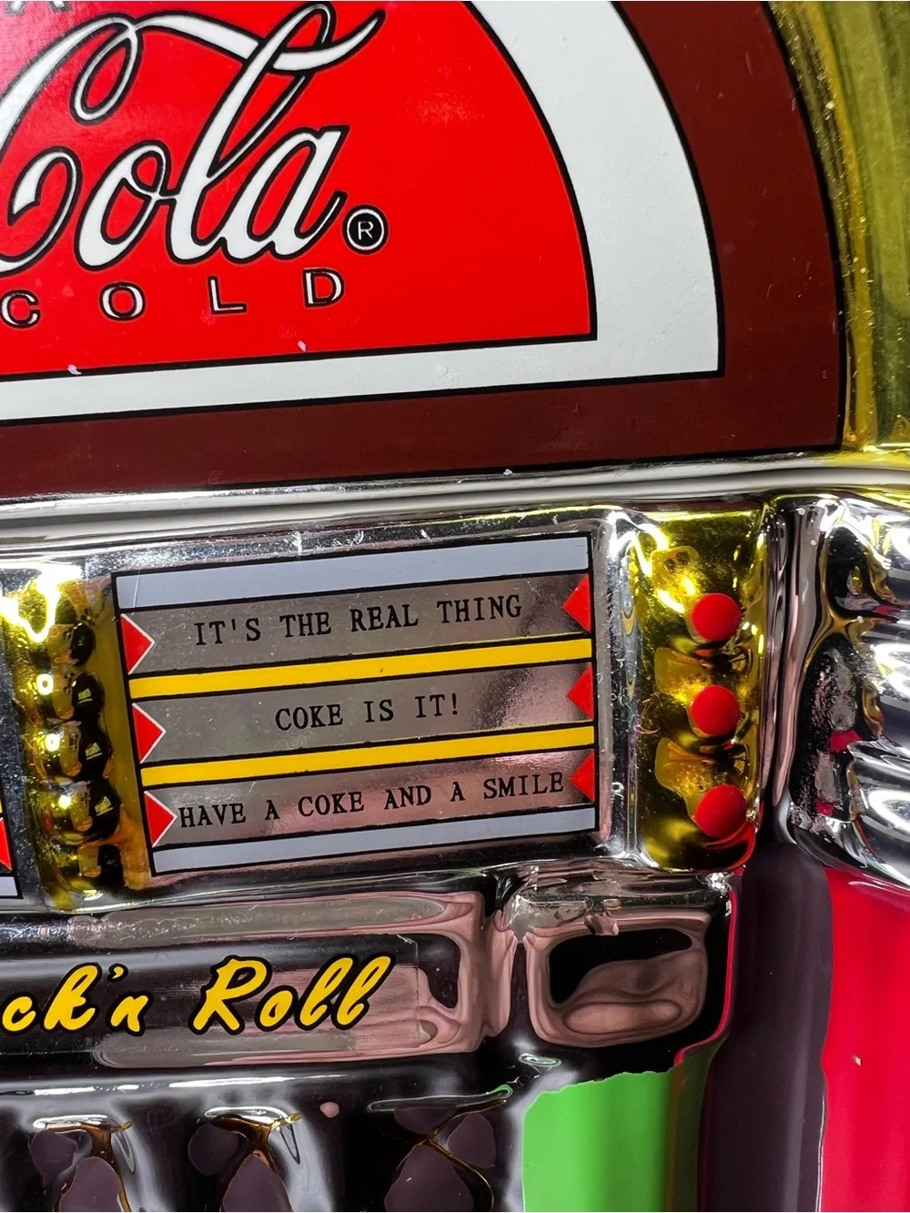 Vintage 2002 Coca-Cola Jukebox Cookie Jar by Gibson